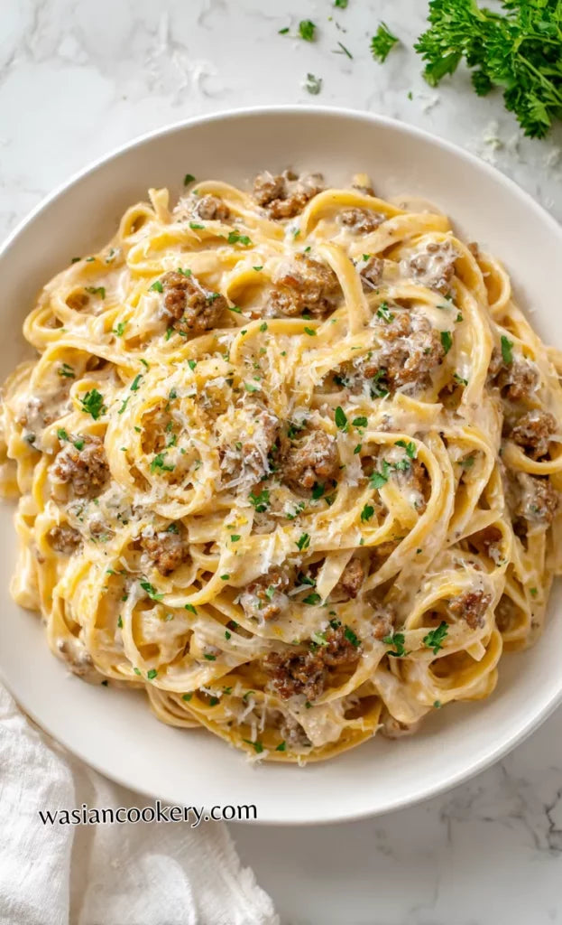 Creamy Cajun Beef Pasta