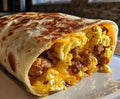 Turkey Sausage, Egg & Cheese Breakfast Burrito